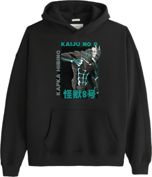 Kaiju No. 8 Over Size hoodie Black 2