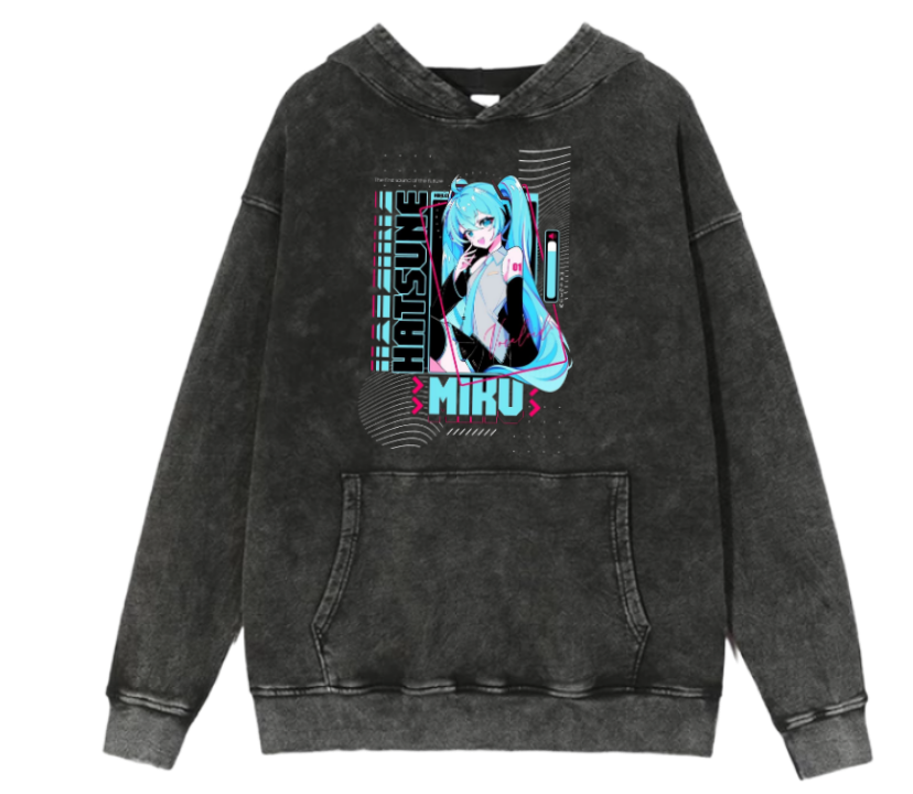 Hatsune Miku One Size hoodie Washed 2