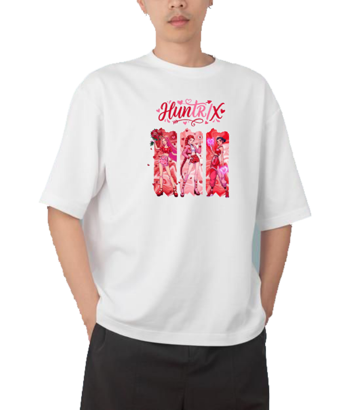 Hunterix kpop  Oversize t- shirt White 2