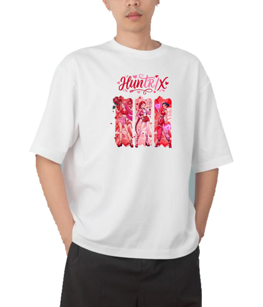 Hunterix kpop  Oversize t- shirt White 2