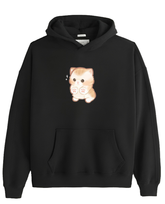 cat Oversize Hoodie Black 2