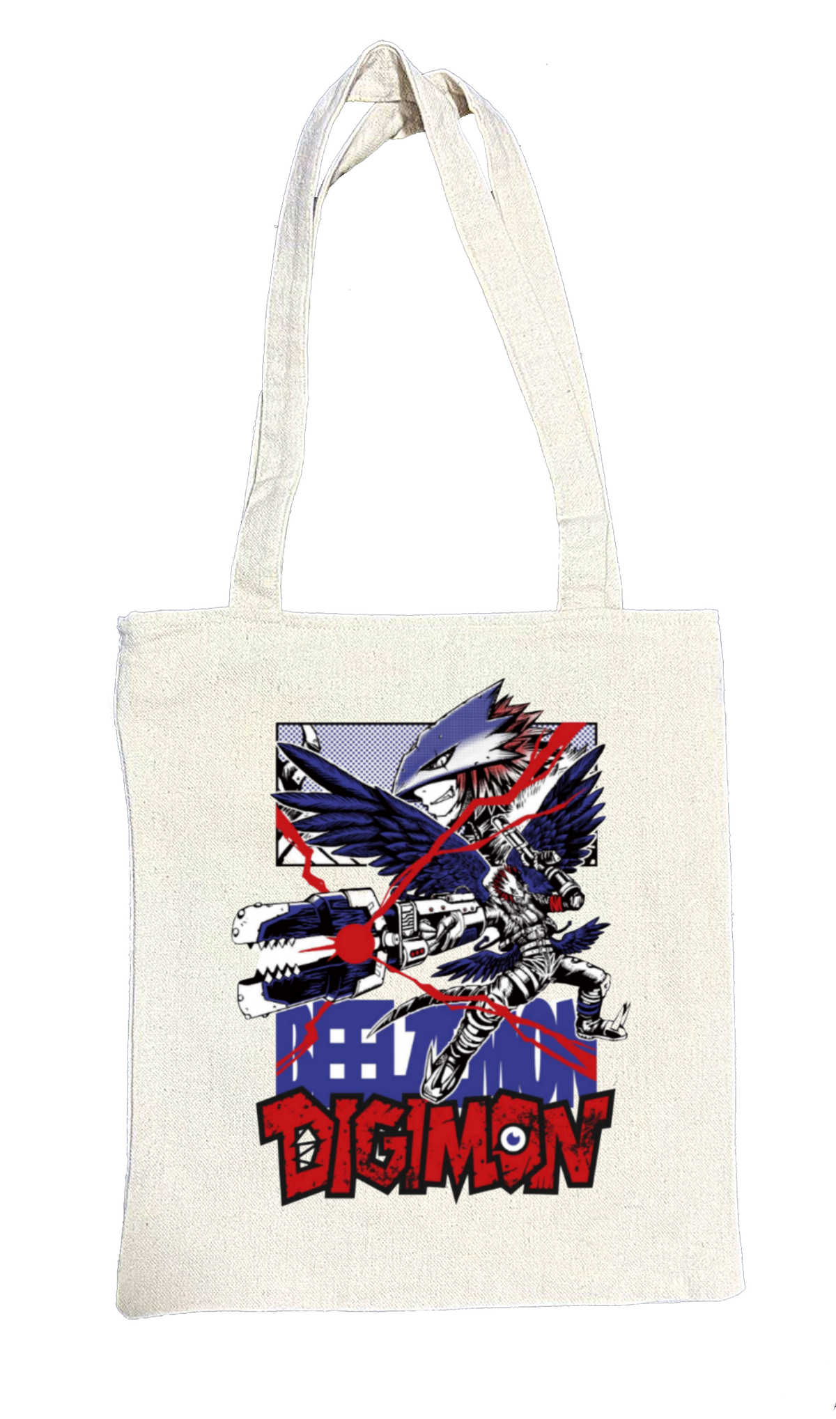 Digimon Adventure tote bag beige 2