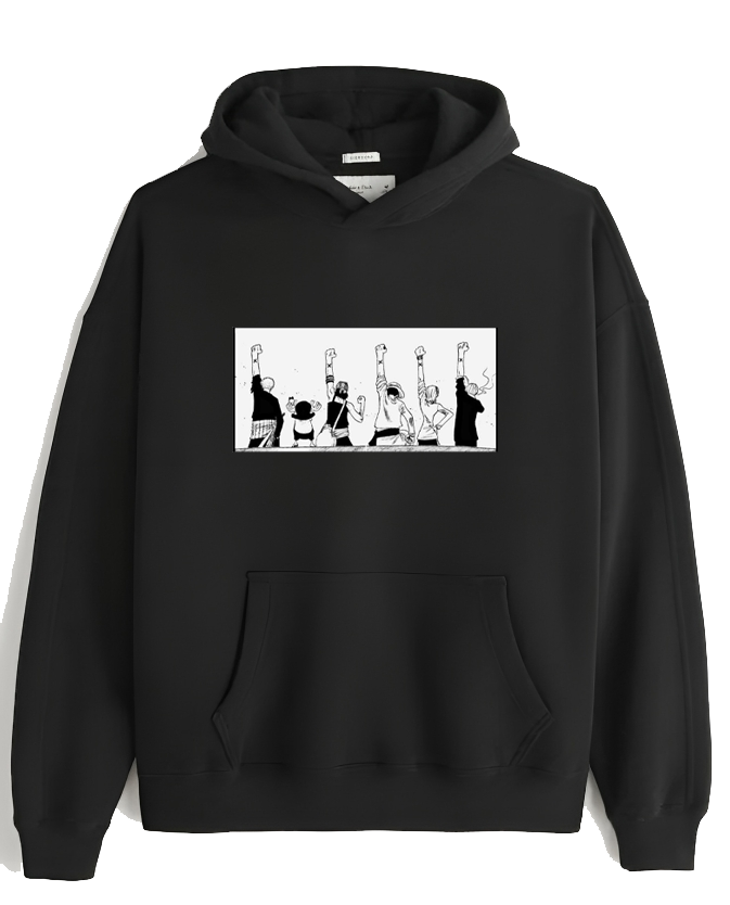 one piece One Size hoodie Black 2