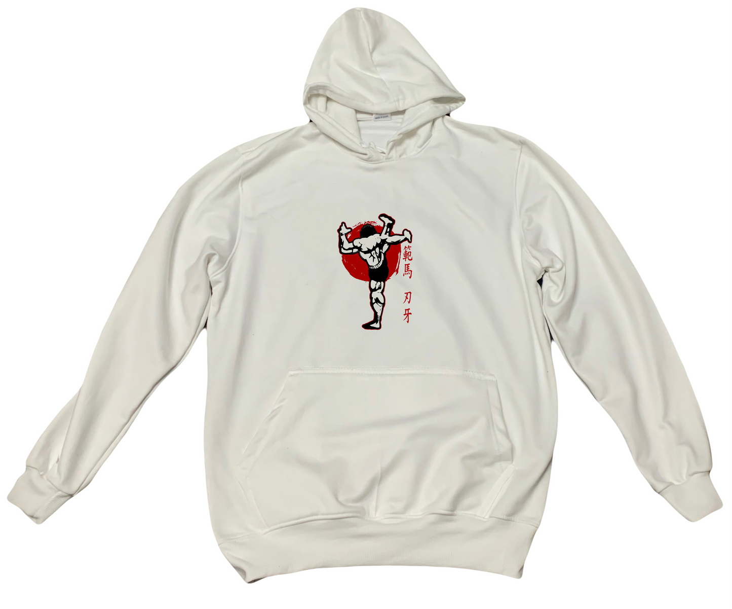 Anime baki oversize hoodie White 2