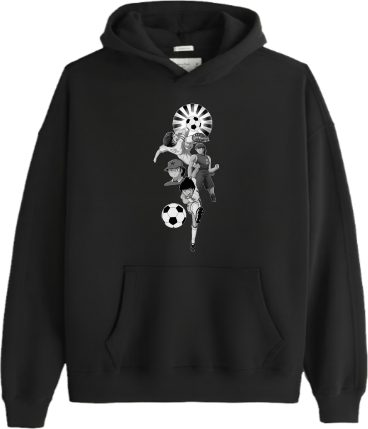 Captain Tsubasa Over Size hoodie Black 2