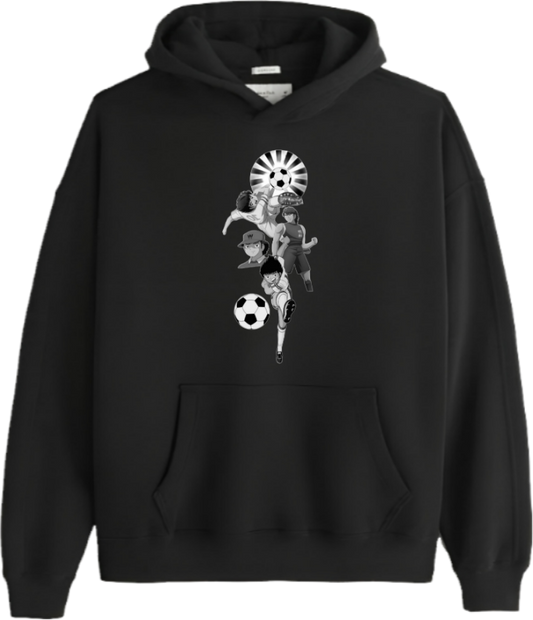 Captain Tsubasa Over Size hoodie Black 2