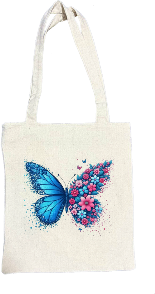 butterflies tote bag Beige 2