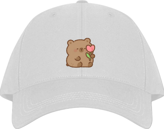 bear Baseball cap White  2