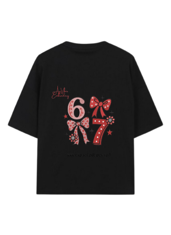 67 designs One Size t- shirt Black Back 2
