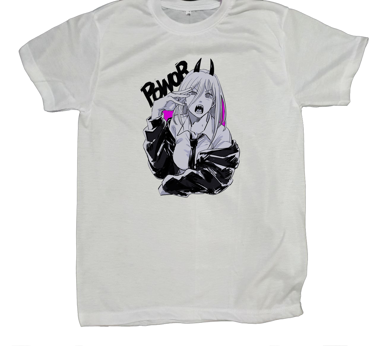 Chainsaw Man t- shirt fat White 2