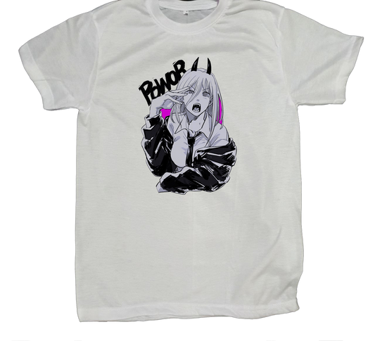 Chainsaw Man t- shirt fat White 2