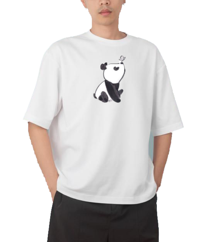 PANDA Oversize Hoodie White 2