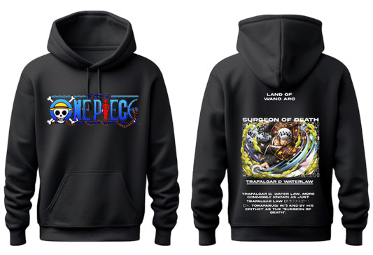 one piece One Size hoodie Black Back 30