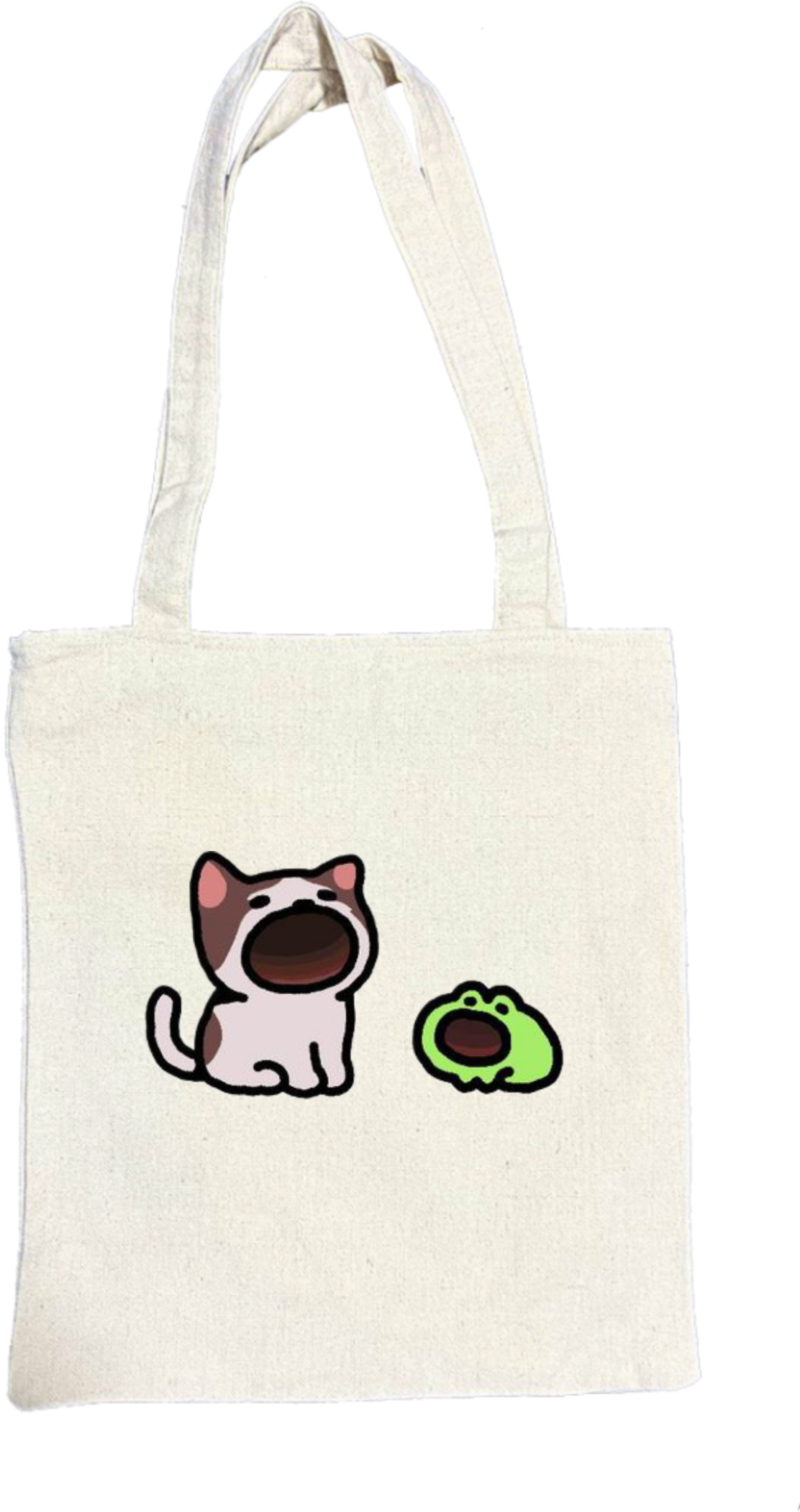 Frog tote bag beige 30