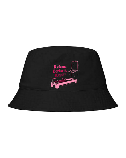 workout gym pilates Bucket hat Fishman hat cap Black 30