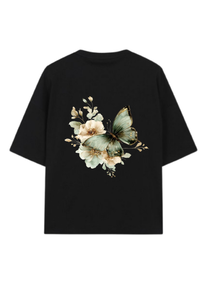 butterflies t- shirt Black Back 30