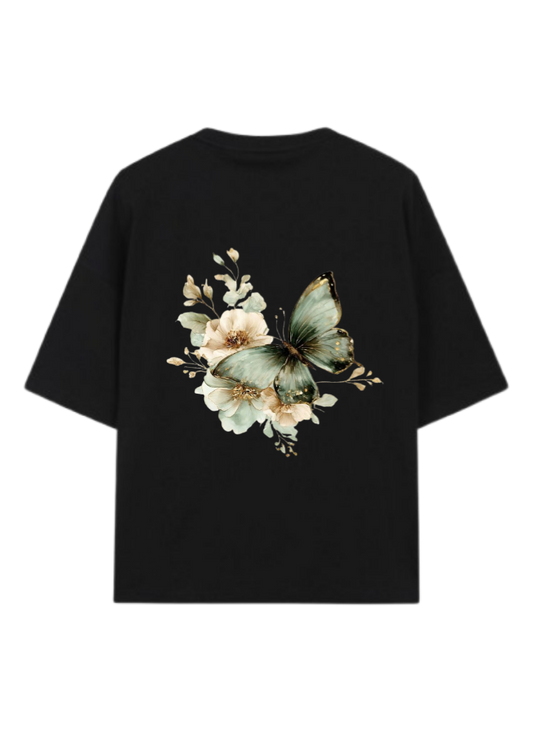 butterflies t- shirt Black Back 30