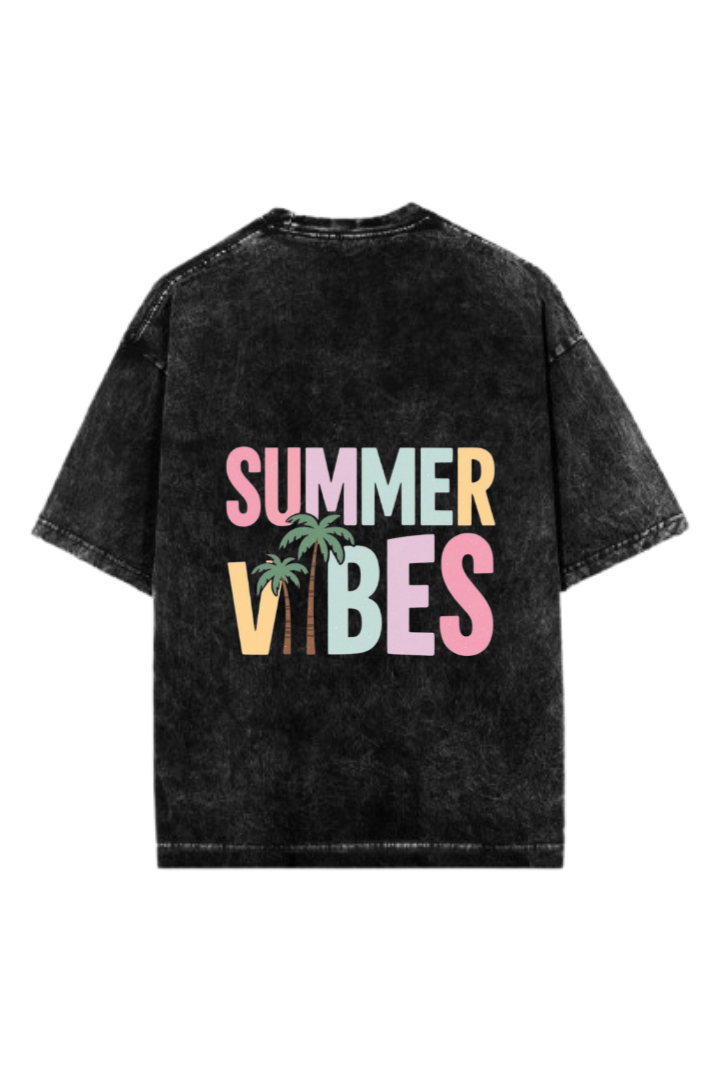 Summer Vibes One Size t- shirt Washed Back 30