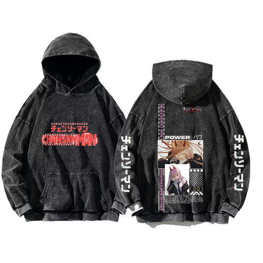Chainsaw Man One Size hoodie Washed Back 30