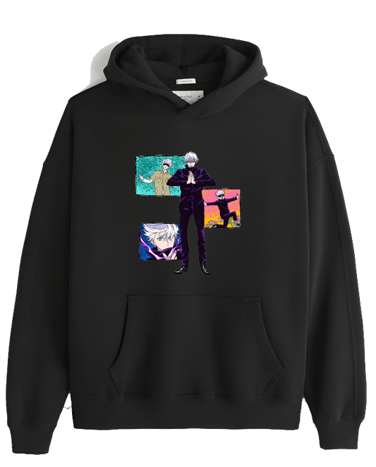 jujutsu kaisen GOJO Oversize  Hoodie Black 30