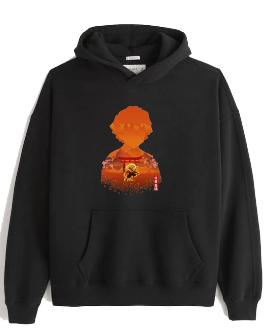 Anime Demon slayer nezuko tanjiro Oversize Hoodie Black 30