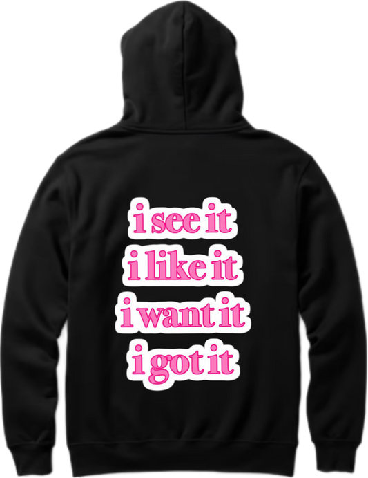 VaIentine coupIe Oversize Hoodie Black Back 30