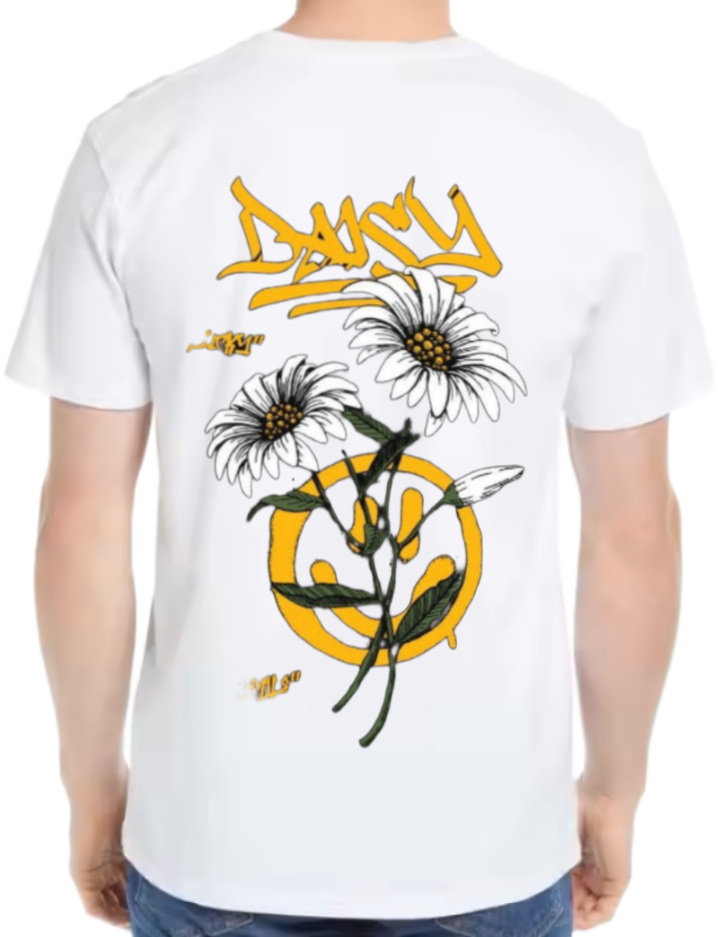 Daisy Skater t- shirt One Size White back 30