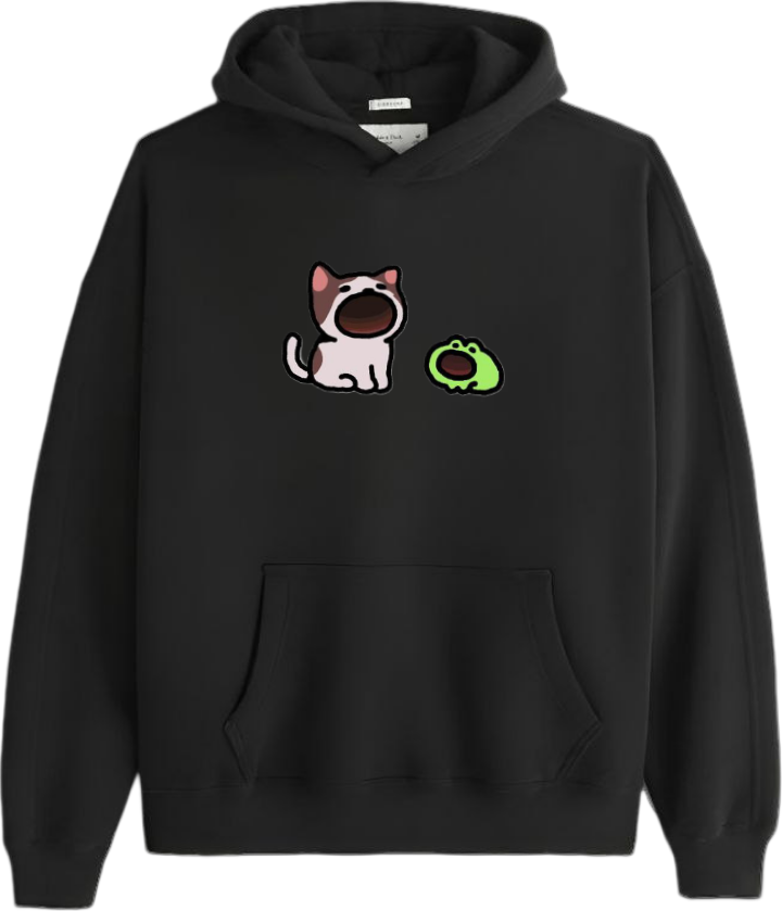 Frog Oversize Hoodie Black 30