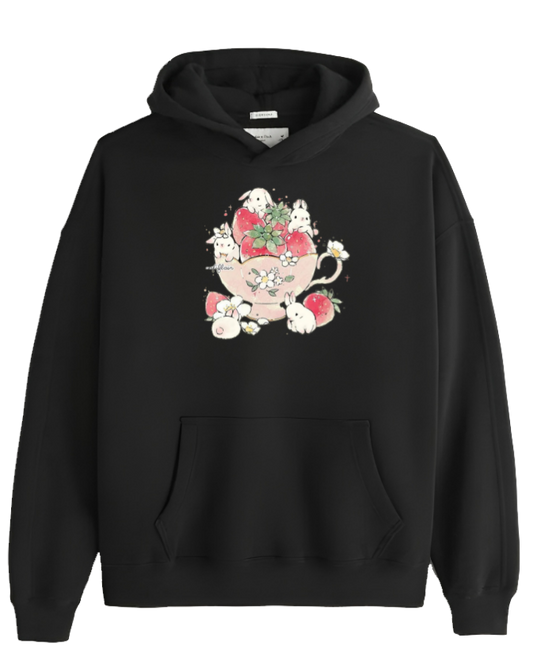 bunny Oversize Hoodie Black 30