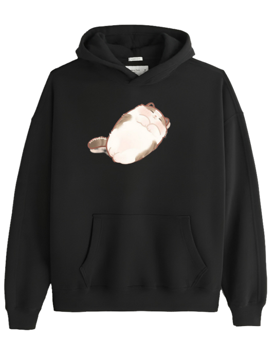 cat Oversize Hoodie Black 30