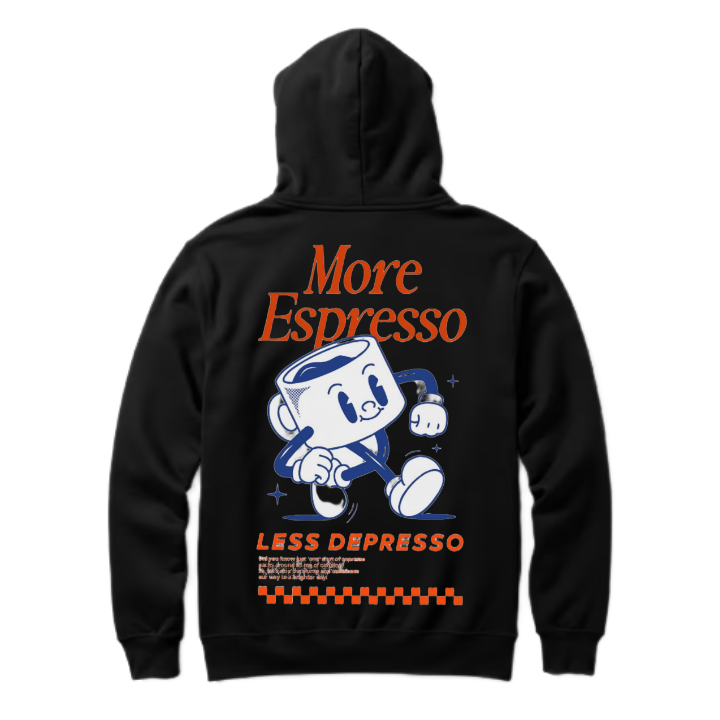 More Espresso One Size hoodie Black Back 30