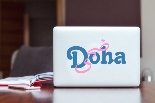 names Laptop Sticker Doha 30