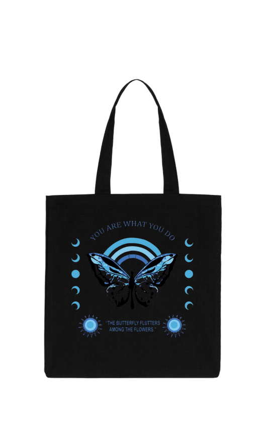 butterflies tote bag Black 30