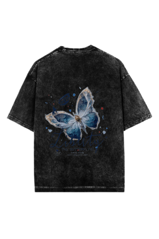 butterflies One Size t- shirt Washed Back 30