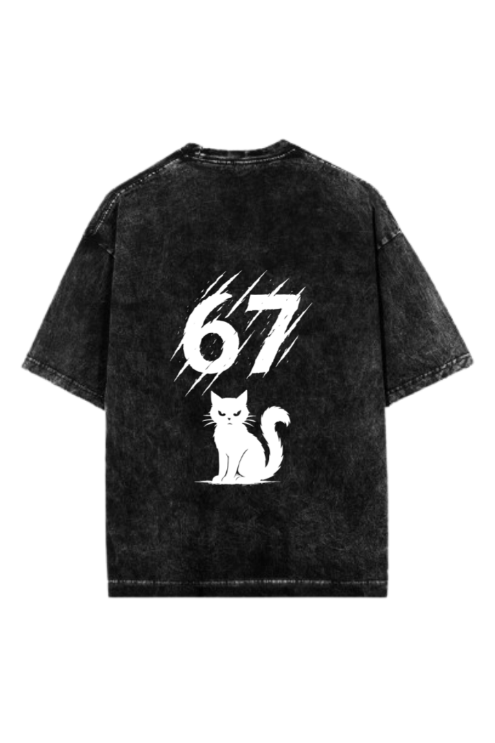 67 designs One Size t- shirt Washed Back 30