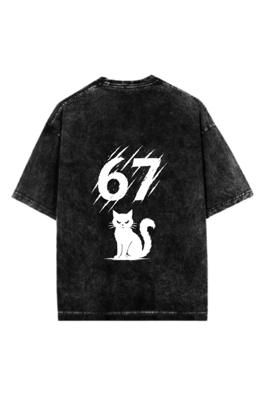 67 designs One Size t- shirt Washed Back 30