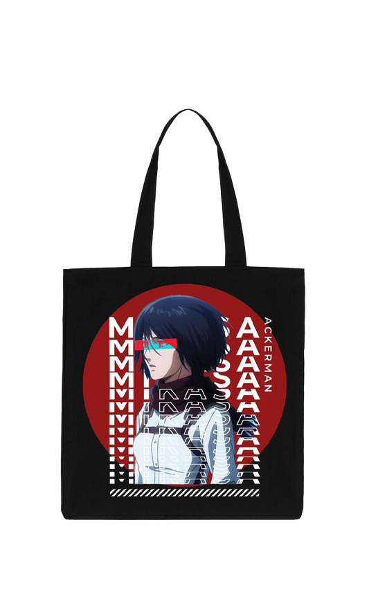 Anime Attack on titan shingeki no kyojin Aot Black tote bag 29