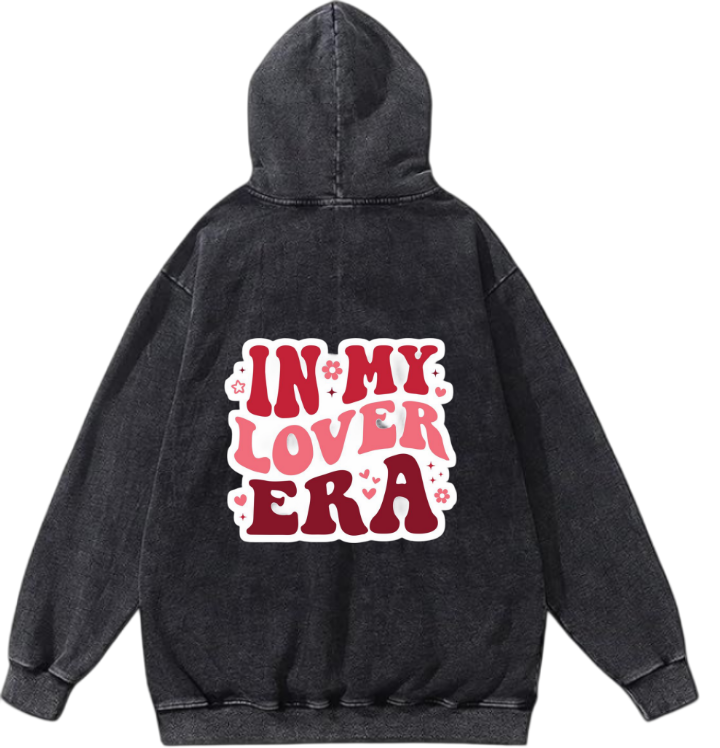 VaIentine coupIe Oversize  Hoodie Washed gray Back 30