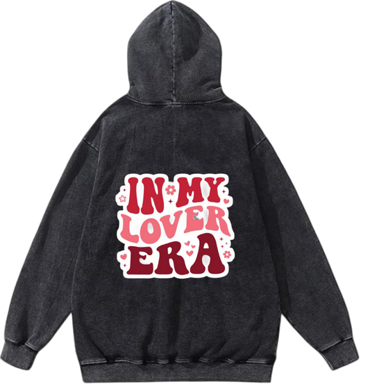 VaIentine coupIe Oversize  Hoodie Washed gray Back 30