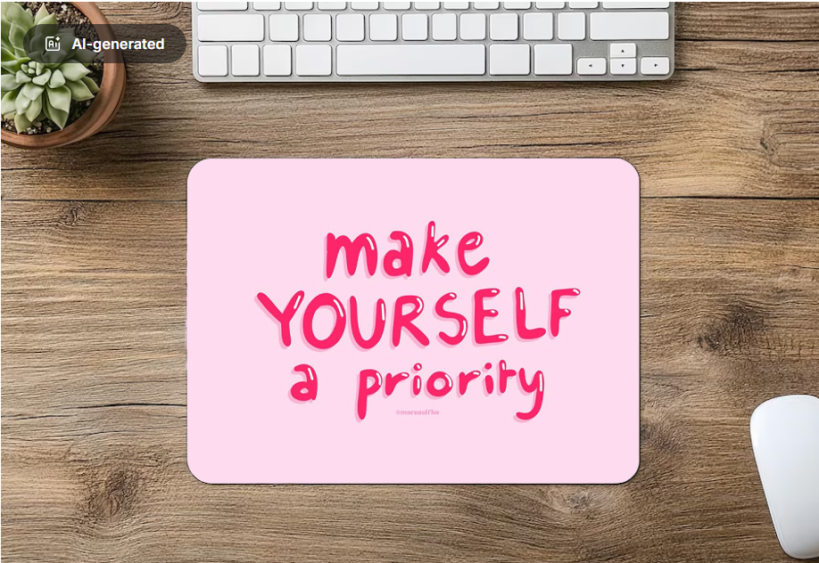 Mouse Pad make YOURSELF a priority
