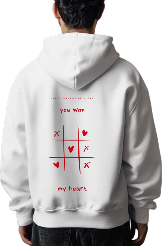 VaIentine coupIe Oversize Hoodie White Back 29