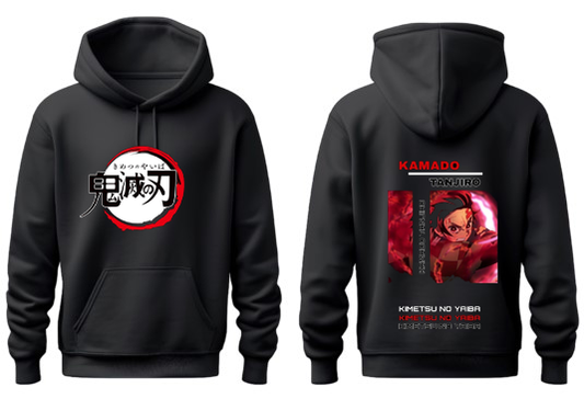 Anime Demon slayer nezuko tanjiro Oversize Hoodie Black 29
