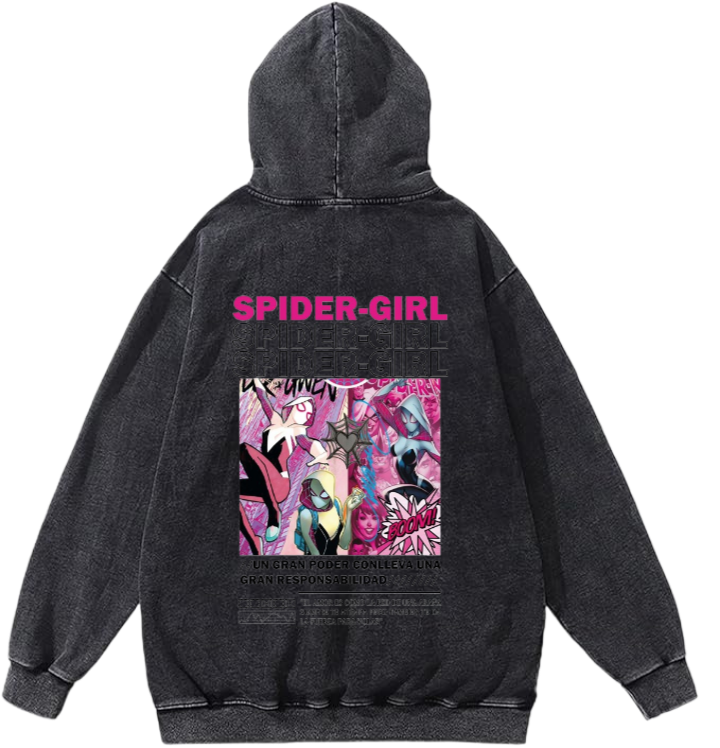 Spiderman One Size hoodie Washed Back 30