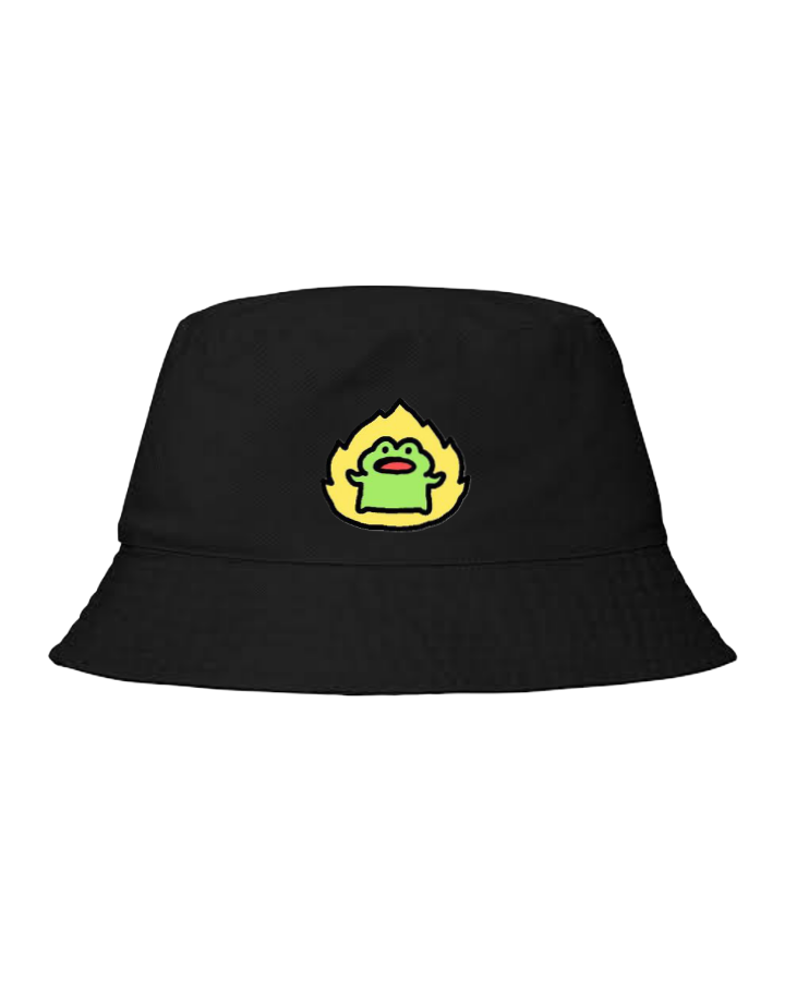 Frog Bucket hat Fishman hat cap Black 30
