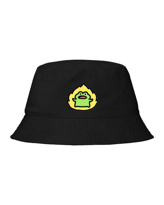 Frog Bucket hat Fishman hat cap Black 30