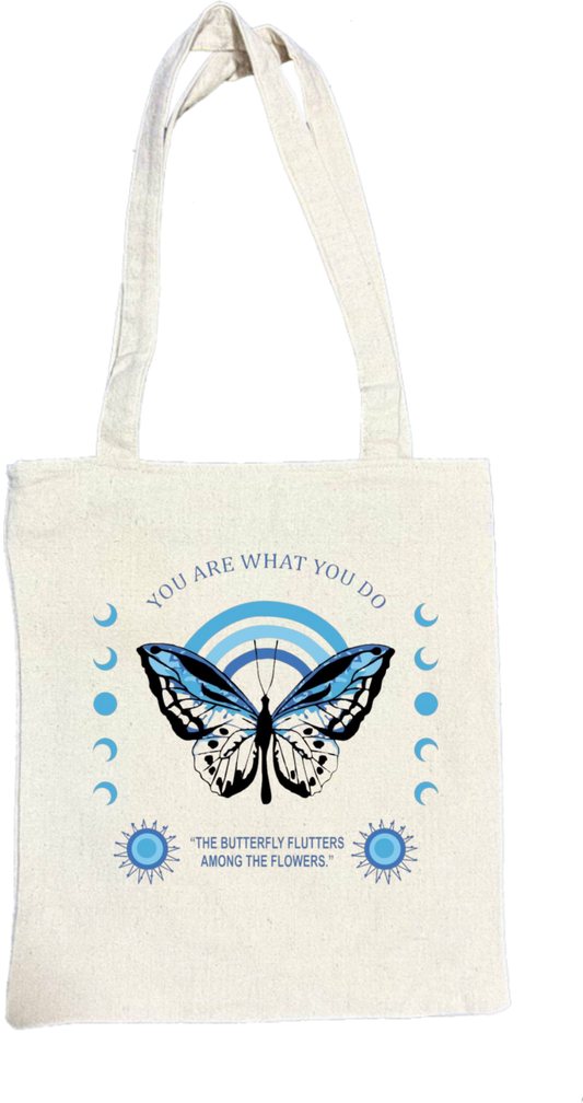 butterflies tote bag Beige 30