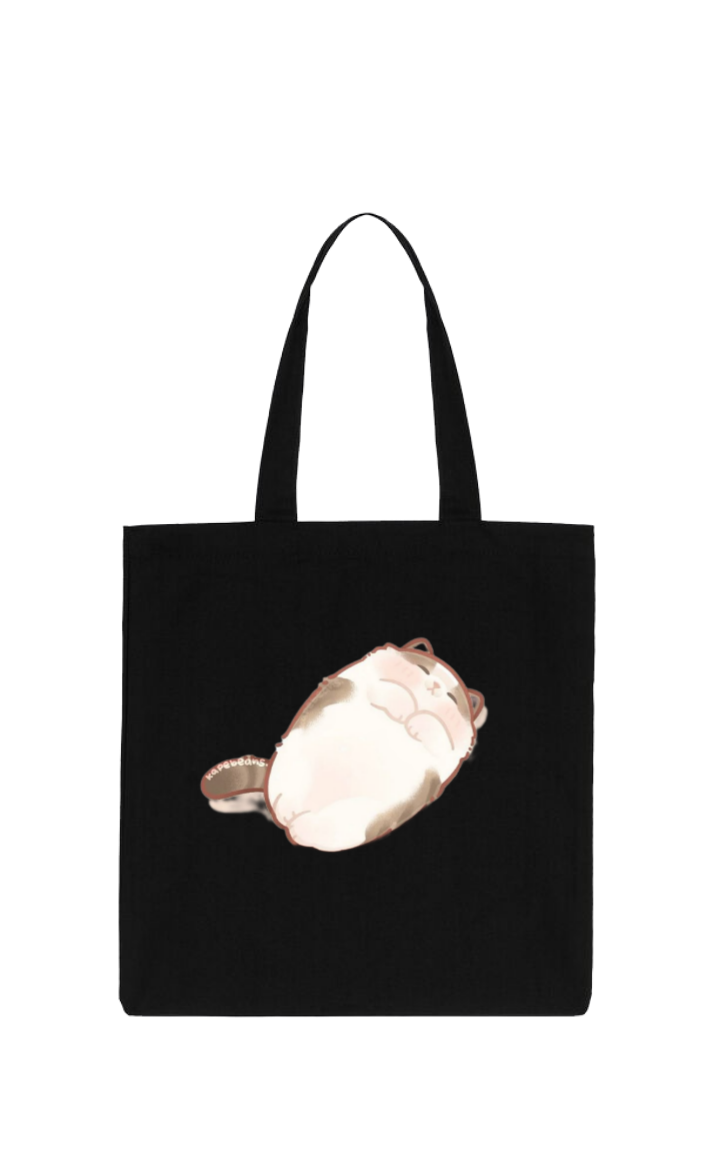 cat tote bag Black 30