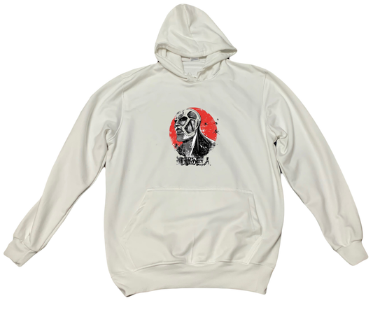 Anime Attack on titan shingeki no kyojin eren levi mikasa Aot White Oversize HOODIE 30