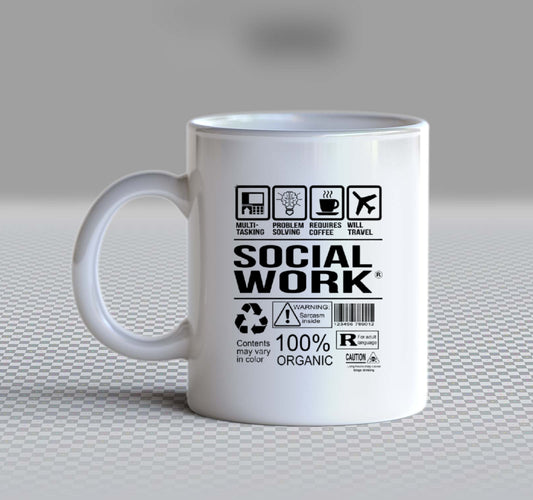 SOCIAL WORK Back text Mug 30