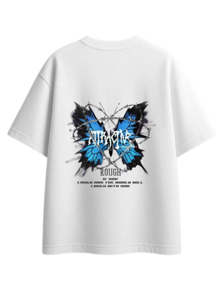 butterflies t- shirt White Back 30